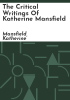 The_critical_writings_of_Katherine_Mansfield